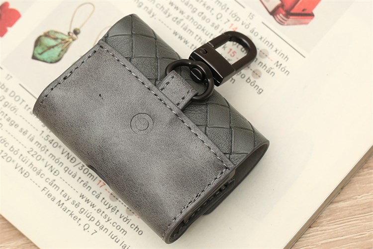 Túi đựng AirPods Pro Nhựa dẻo PU kèm móc JM PL03 Màu Xám