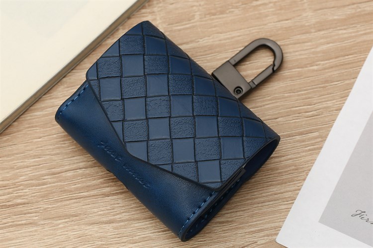 Túi đựng AirPods Pro Nhựa dẻo PU kèm móc JM PL03 Màu Xanh Navy