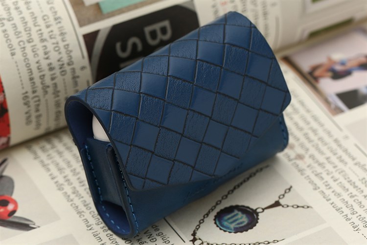 Túi đựng AirPods Pro Nhựa dẻo PU kèm móc JM PL03 Màu Xanh Navy