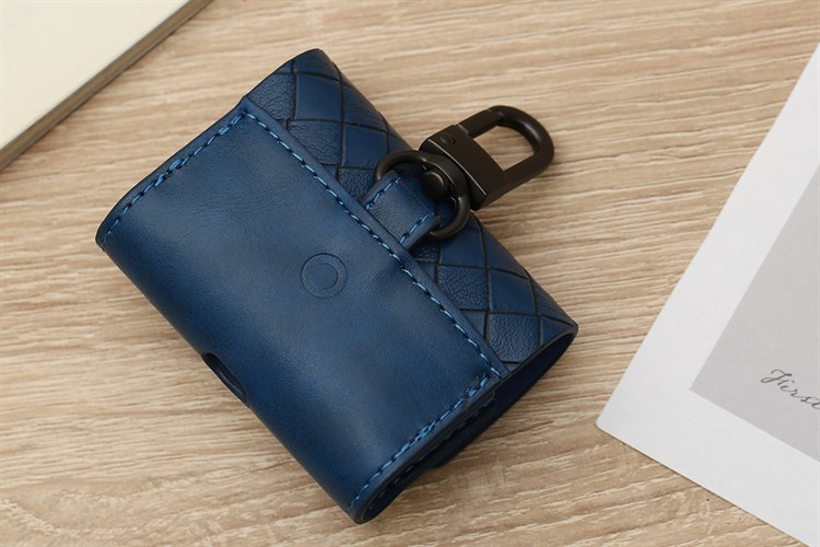 Túi đựng AirPods Pro Nhựa dẻo PU kèm móc JM PL03 Màu Xanh Navy