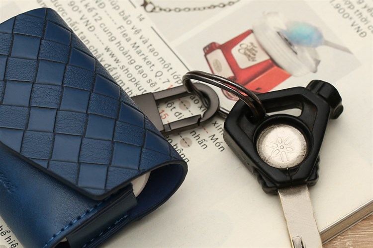 Túi đựng AirPods Pro Nhựa dẻo PU kèm móc JM PL03 Màu Xanh Navy