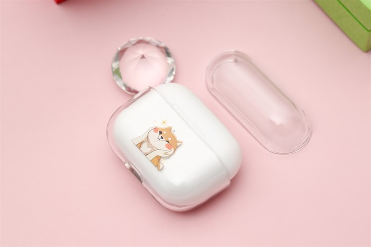 Túi đựng AirPods Pro Nhựa cứng trong JM PD01 Màu Trắng - Vàng