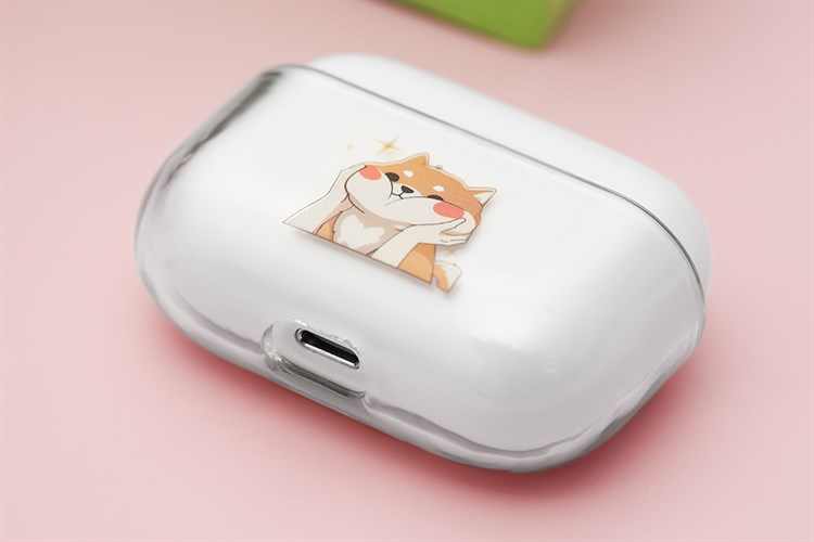 Túi đựng AirPods Pro Nhựa cứng trong JM PD01 Màu Trắng - Vàng