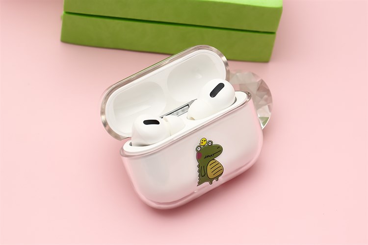 Túi đựng AirPods Pro Nhựa cứng trong JM PD01 Màu Trắng - Xanh