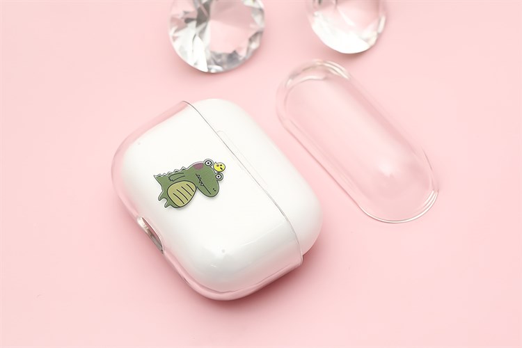 Túi đựng AirPods Pro Nhựa cứng trong JM PD01 Màu Trắng - Xanh