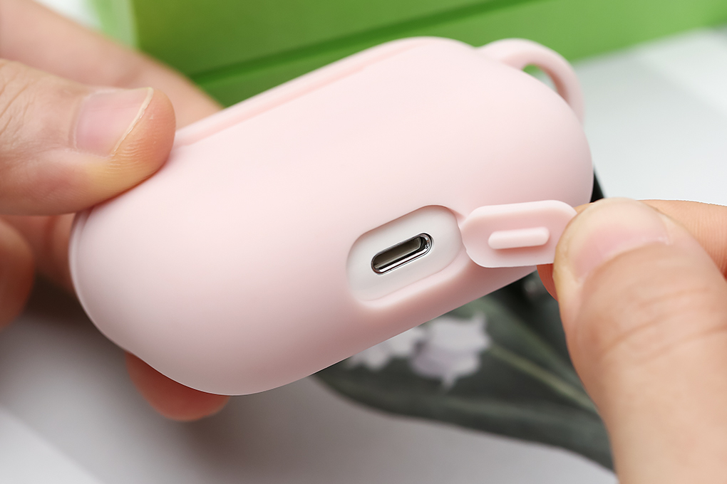 Túi đựng AirPods Pro Nhựa dẻo kèm móc JM AP02 - 5