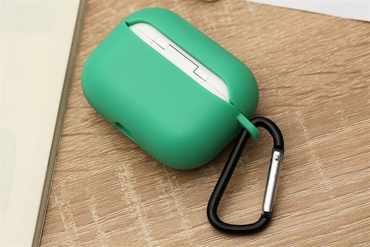 Túi đựng AirPods Pro Nhựa dẻo TPU kèm móc JM SN12 Màu Xanh lá đậm