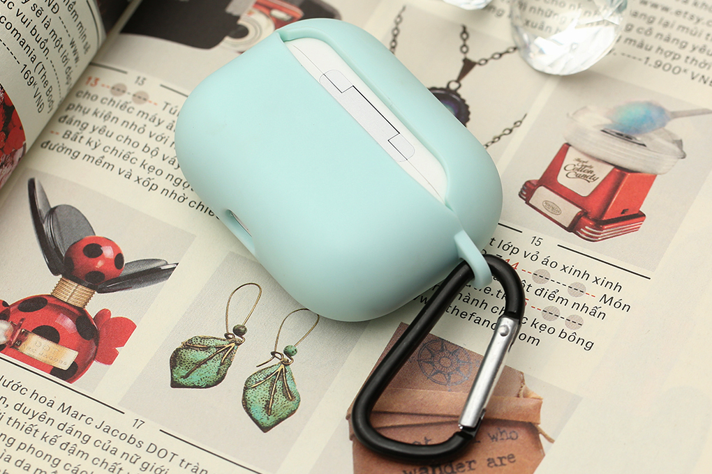 Túi đựng AirPods Pro Nhựa dẻo TPU kèm móc JM SN12 - 4