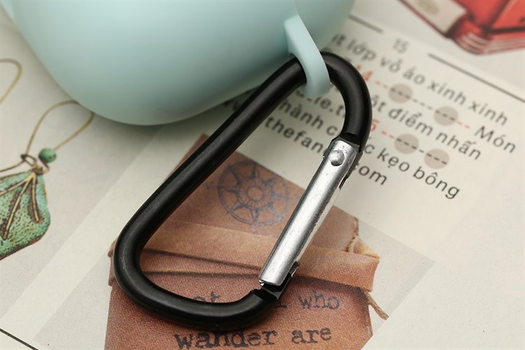 Túi đựng AirPods Pro Nhựa dẻo TPU kèm móc JM SN12 Màu Xanh mint