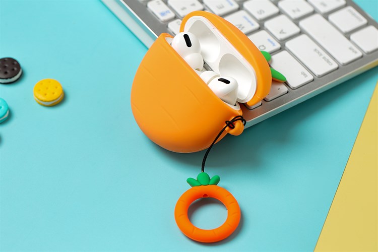 Túi đựng Airpods Pro Nhựa dẻo Carton JM Màu Cam