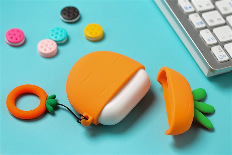 Túi đựng Airpods Pro Nhựa dẻo Carton JM Màu Cam