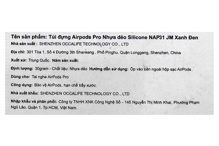Túi đựng Airpods Pro Silicone kèm móc JM NAP31 Màu Xanh đen