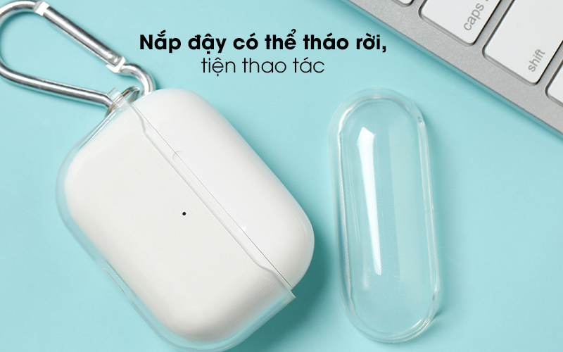 Túi đựng Airpods Pro Nhựa dẻo Transparent TPU JM - Thao tác tháo lắp tai nghe nhẹ nhàng hơn với nắp đậy được làm tách rời Túi đựng Airpods Pro Nhựa dẻo Transparent TPU JM - Thao tác tháo lắp tai nghe nhẹ nhàng hơn với nắp đậy được làm tách rời