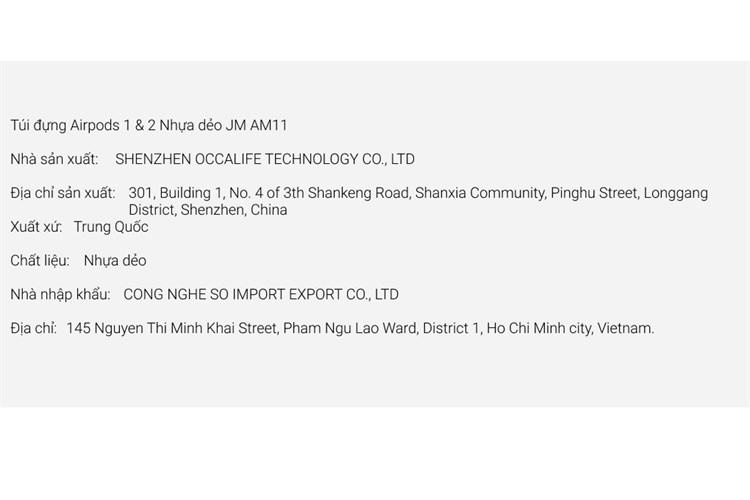 Túi đựng Airpods 1 & 2 Nhựa dẻo JM AM11 Màu Xám