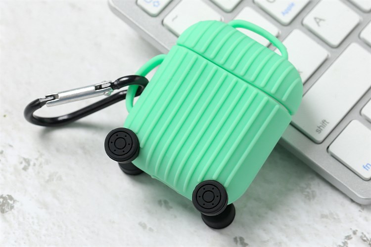 Túi đựng Airpods 1 & 2 Nhựa dẻo Luggage JM Màu Xanh lá