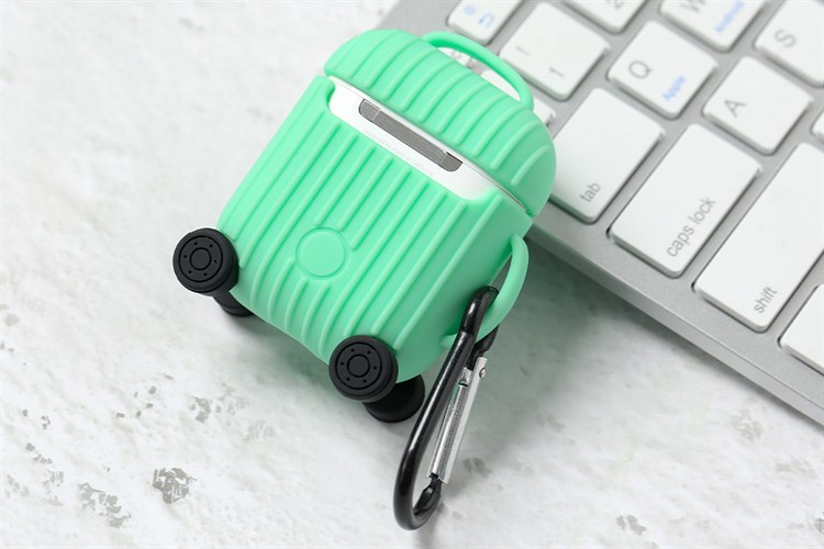 Túi đựng Airpods 1 & 2 Nhựa dẻo Luggage JM Màu Xanh lá
