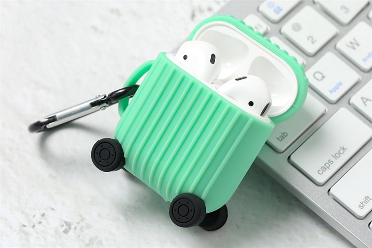 Túi đựng Airpods 1 & 2 Nhựa dẻo Luggage JM Màu Xanh lá