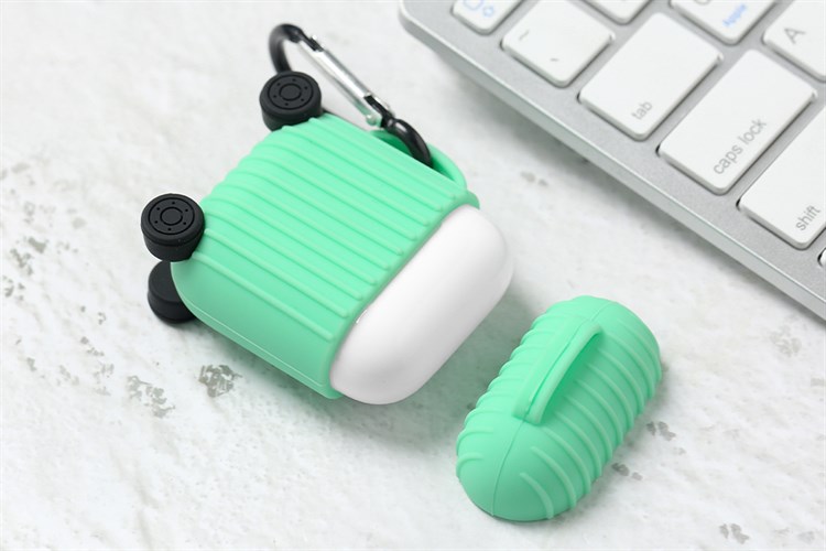 Túi đựng Airpods 1 & 2 Nhựa dẻo Luggage JM Màu Xanh lá