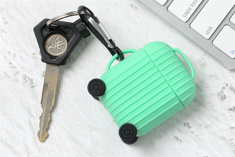 Túi đựng Airpods 1 & 2 Nhựa dẻo Luggage JM Màu Xanh lá