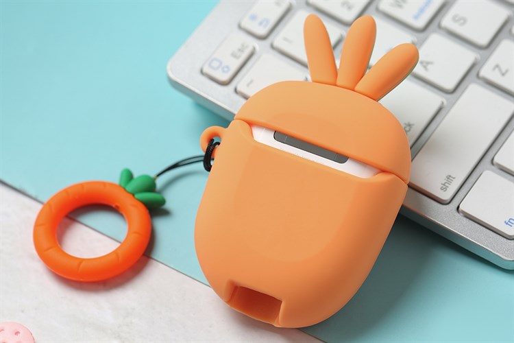Túi đựng Airpods 1 & 2 Nhựa dẻo Carton JM Màu Cam