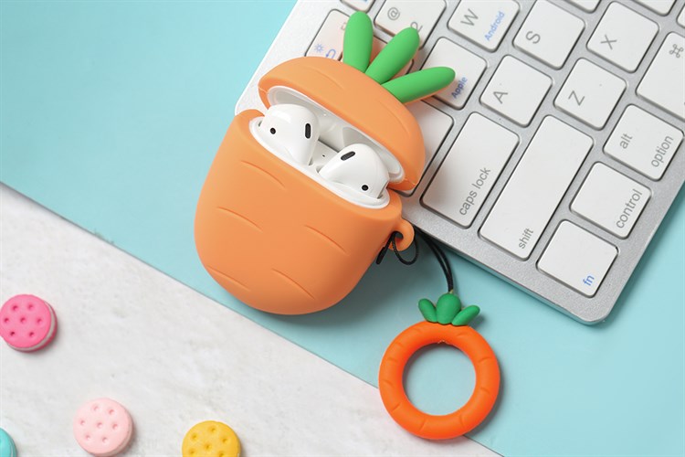 Túi đựng Airpods 1 & 2 Nhựa dẻo Carton JM Màu Cam