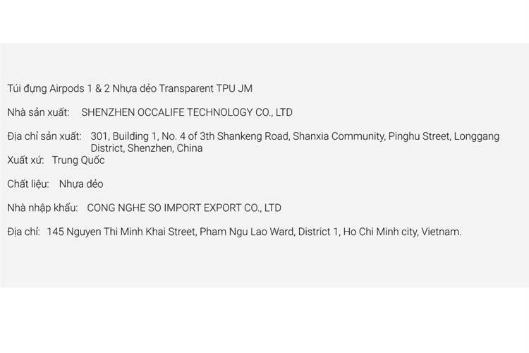 Túi đựng Airpods 1 & 2 Nhựa dẻo Transparent TPU JM Màu Trắng