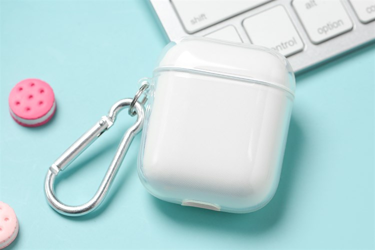 Túi đựng Airpods 1 & 2 Nhựa dẻo Transparent TPU JM Màu Trắng