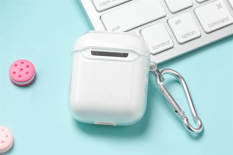Túi đựng Airpods 1 & 2 Nhựa dẻo Transparent TPU JM Màu Trắng