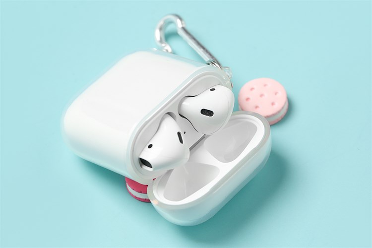 Túi đựng Airpods 1 & 2 Nhựa dẻo Transparent TPU JM Màu Trắng