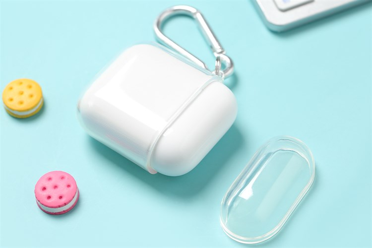 Túi đựng Airpods 1 & 2 Nhựa dẻo Transparent TPU JM Màu Trắng