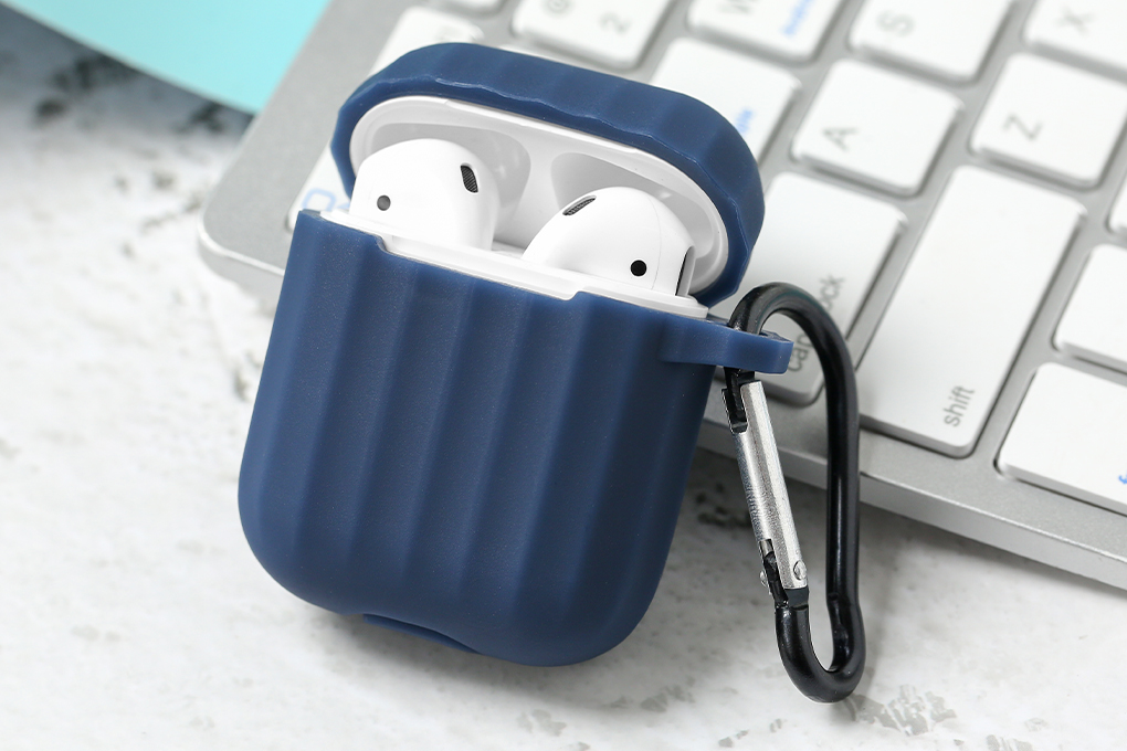 Túi đựng Airpods 1 & 2 nhựa dẻo TPU OSMIA CK-F048 Màu Xanh Navy