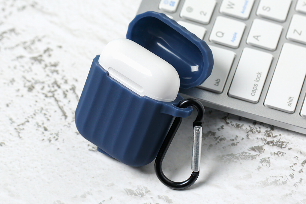 Túi đựng Airpods 1 & 2 nhựa dẻo TPU OSMIA CK-F048 Màu Xanh Navy