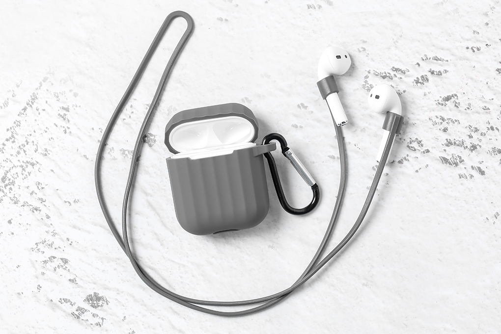 Túi đựng Airpods 1 & 2 nhựa dẻo TPU OSMIA CK-F048 Màu Xám