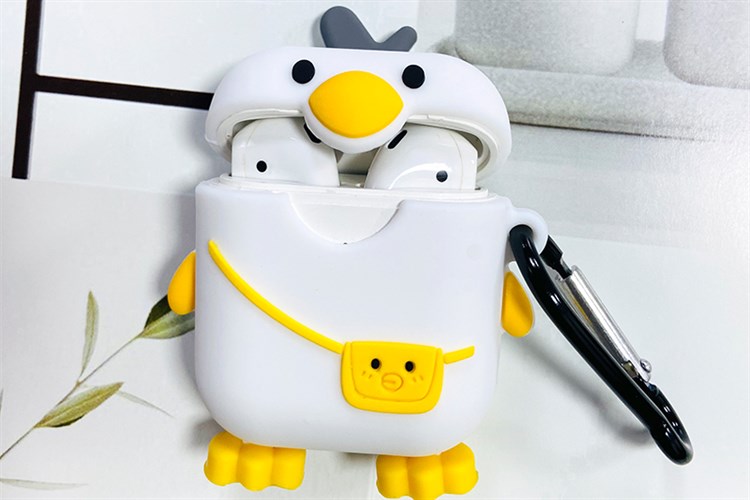 Túi đựng AirPods 1 & 2 Silicone CK-AP018 OSMIA Vịt Trắng Màu Trắng
