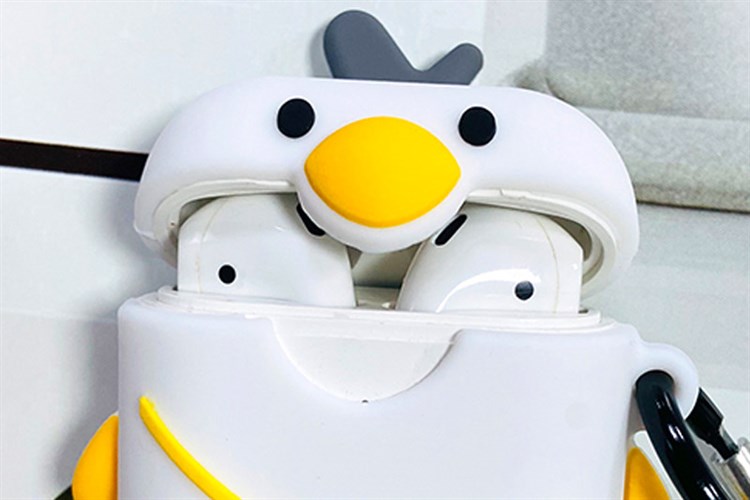 Túi đựng AirPods 1 & 2 Silicone CK-AP018 OSMIA Vịt Trắng Màu Trắng