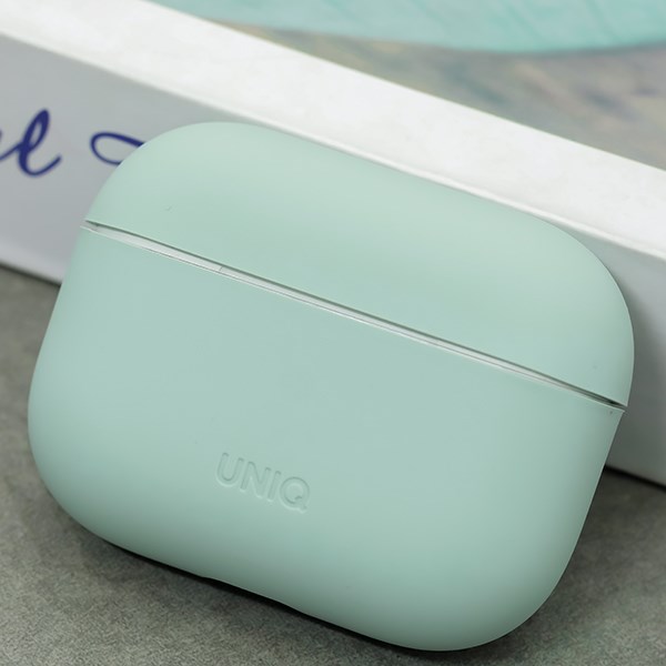 Túi đựng AirPods Pro UniQ Silicone Lino Hybrid Xanh mint