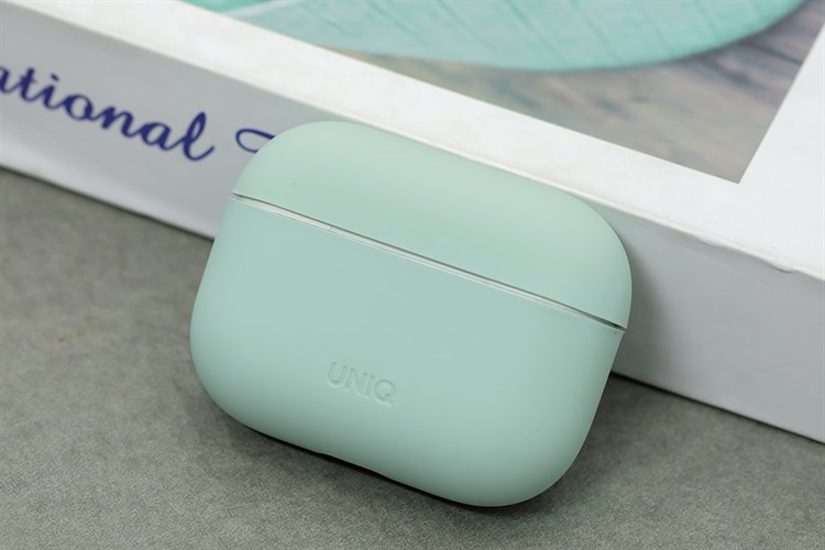 Túi đựng AirPods Pro UniQ Silicone Lino Hybrid Xanh mint Màu Xanh mint