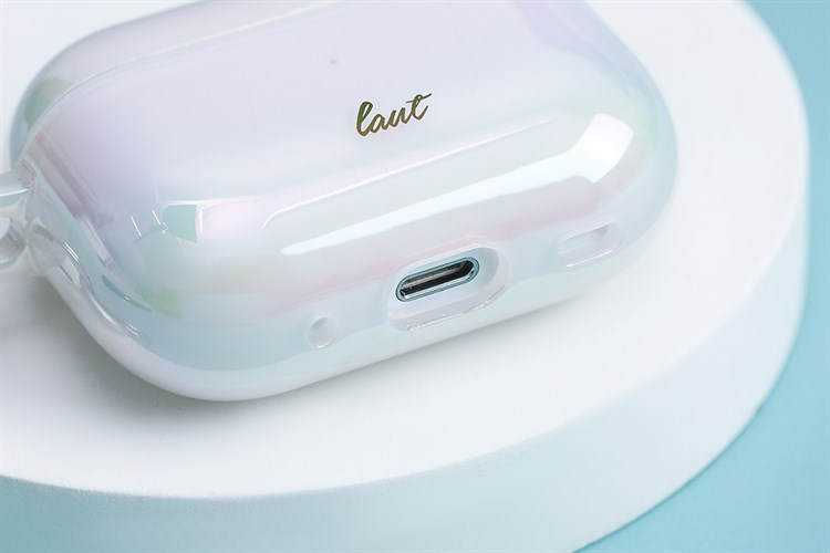 Túi đựng AirPods Pro 2 Nhựa cứng LAUT HOLO Hồng đào nhạt Màu Hồng nhạt