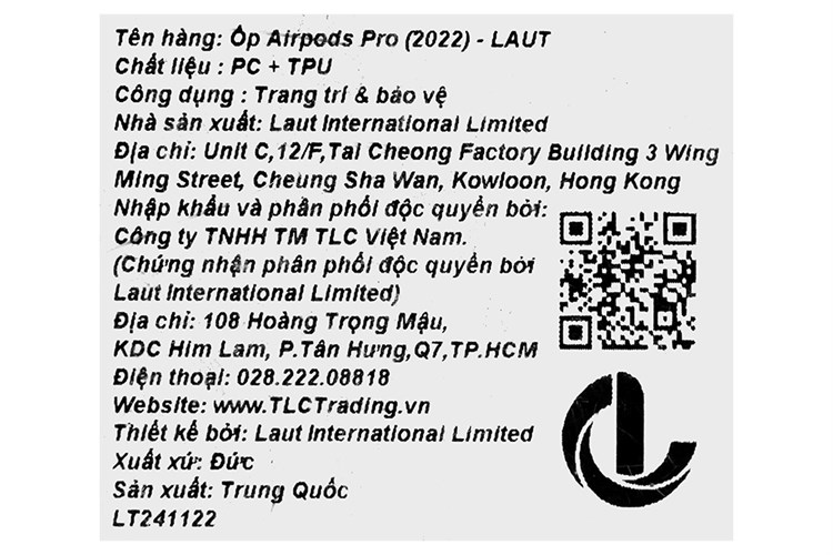Túi đựng AirPods Pro 2 Nhựa cứng LAUT HOLO Hồng đào nhạt Màu Hồng nhạt