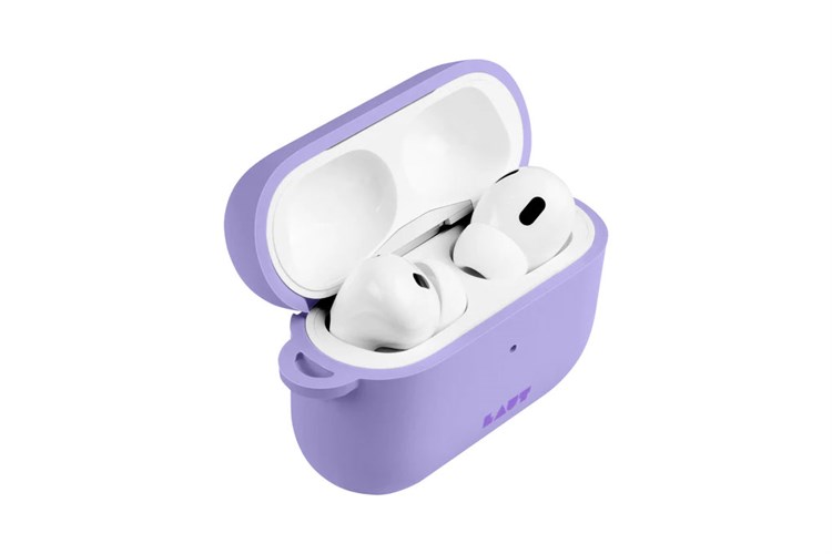 Túi đựng AirPods Pro 2 Nhựa cứng viền dẻo Laut HUEX PASTEL Màu Tím