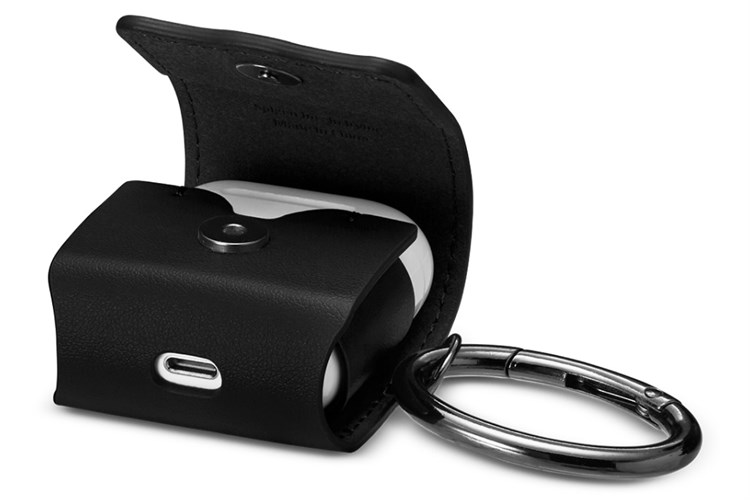 Túi đựng AirPods 1 & 2 Da SPIGEN Valentinus Đen Màu Đen
