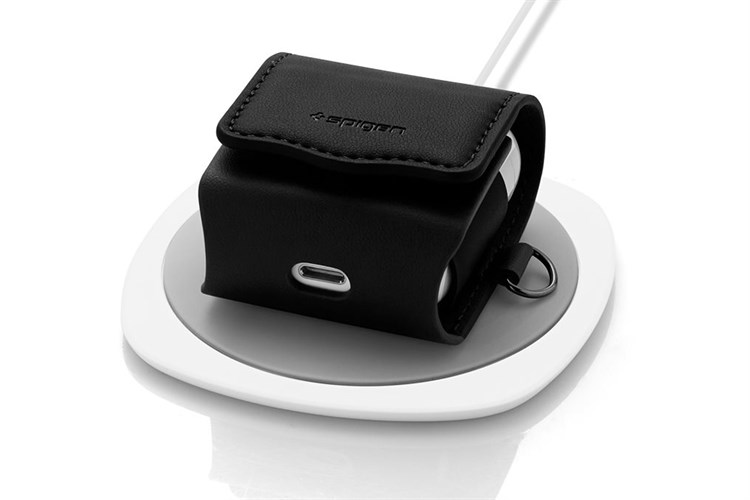 Túi đựng AirPods 1 & 2 Da SPIGEN Valentinus Đen Màu Đen