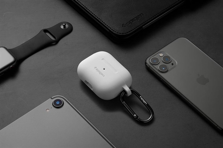Túi đựng AirPods Pro Silicone SPIGEN Trắng Màu Trắng