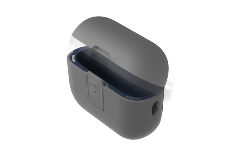 Túi đựng AirPods Pro 2 nhựa PC TPU UniQ Clyde Lock Case Màu Xám