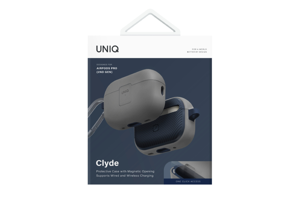 Túi đựng AirPods Pro 2 nhựa PC TPU UniQ Clyde Lock Case Màu Xám