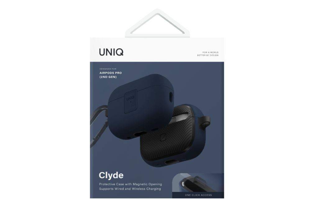 Túi đựng AirPods Pro 2 nhựa PC TPU UniQ Clyde Lock Case Màu Xanh Dương