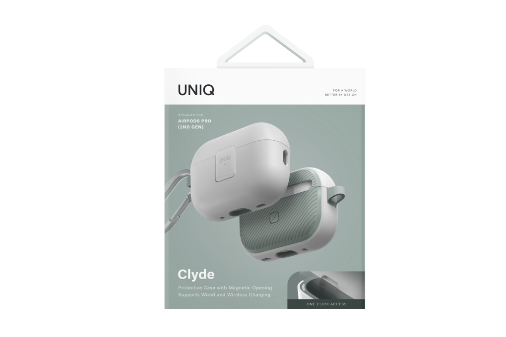Túi đựng AirPods Pro 2 nhựa PC TPU UniQ Clyde Lock Case Màu Xanh mint