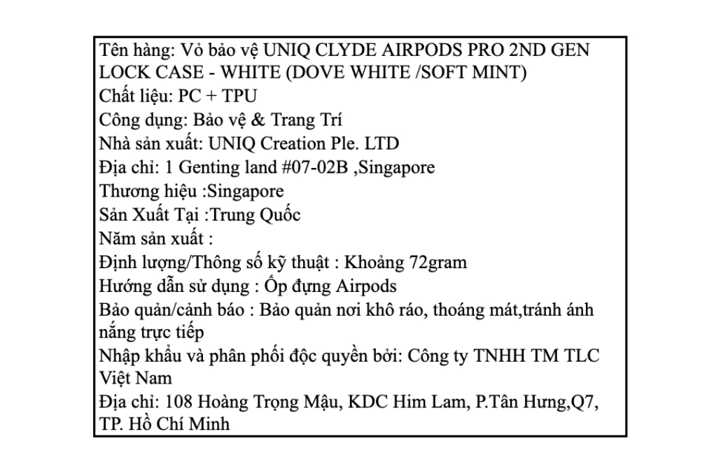 Túi đựng AirPods Pro 2 nhựa PC TPU UniQ Clyde Lock Case Màu Xanh mint