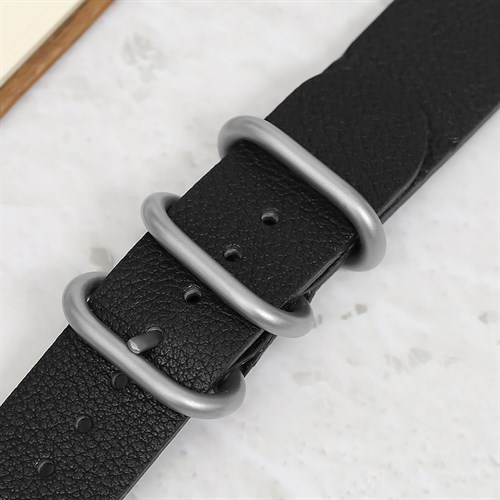 Dây da tổng hợp đồng hồ 20mm G041 Đen Màu Đen