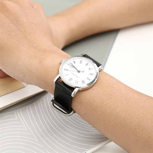 Dây da tổng hợp đồng hồ 20mm G041 Đen Màu Đen